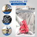 5 x Pink Anodized Aluminum Tire Valve Stem Caps with Plastic Inner Sleeve, Corrosion Resistant. Universal Valve Caps for Cars, Trucks, Motorcycles, Pack of 5