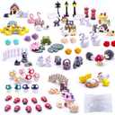 Dracarys Selected 100 Pcs Fairy Garden Accessories, Mini Resin Animals, Miniature Figurines, Micro Landscape Ornaments Kit, Garden DIY Animals, Environmental Resin, Forest Encounters