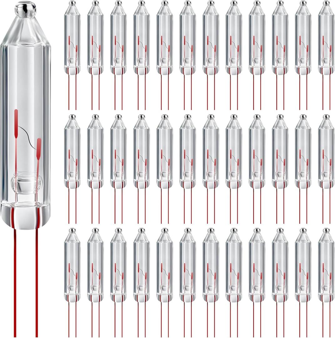 100 Pcs Christmas Mini 2.5 Volt Replacement Light Bulbs Christmas Tree Lights String Lights Replacement Bulbs for Indoor/Outdoor Christmas Lights Decor Home Xmas Tree