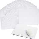 Bright Creations 18 Pack Sublimation Mouse Pad Blanks - 24.4x20 cm White Mouse Pads for Sublimation (Non-Slip Rubber Base)