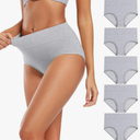 Molasus Women's Cotton Underwear High Waisted Full Coverage Ladies Panties (Regular & Plus Size) XL