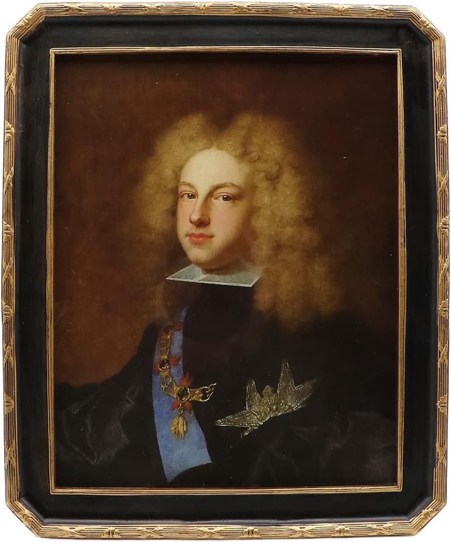 8x10 Vintage Picture Frame, Antique Ornate Black and Gold Octagon Photo Frame, for Tabletop and Wall Display, Decorative Retro Home Decor, Old Fashioned Photo Gallery Art