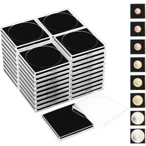 40pcs Silver Dollar Coin Holders for Collectors - Clear Coin Capsules with 8 Sizes (17.5/19.5/21.2/24.3/26.5/30.6/38/40mm) Adjustable Black Gasket 40pcs Silver Dollar Coin Holders for Collectors - Clear Coin Capsules with 8 Sizes (17.5/19.5/21.2/24.3/26.5/30.6/38/40mm) Adjustable Black Gasket