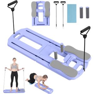 Pilates Board, 2025 Pilates Reformer Set, Multifunctional Abdominal Board, Portable Ab Core Trainer, Foldable Pilates Reformer Board for Home, Blue