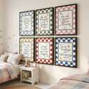 2 x 6pcs Colorful Bible Verse Canvas Wall Art Christian Boy Education Posters Prints Children'S Bible Inspirational Quote Wall Decor Pictures for Nursery Kids Bedroom Classroom Home Decoration Unframed, 10"L x 8"W