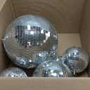 17 Pcs Disco Ball Decor: Mini Large Assorted Size Hanging Mirror Disco Ball Sets - Silver Party Ornaments for Stage Club Prom Props 70s Weddings Dance Music Birthday(12, 8, 6, 4, 3.2 Inch)