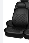 Quilting Leather Seat Covers Full Set,Universal Waterproof Deluxe PU Premium Car Seat Cover with 5mm Composite Sponge Inside,Airbag Compatible,Front and Rear Seat Cover for Sedan SUV Van,Gray