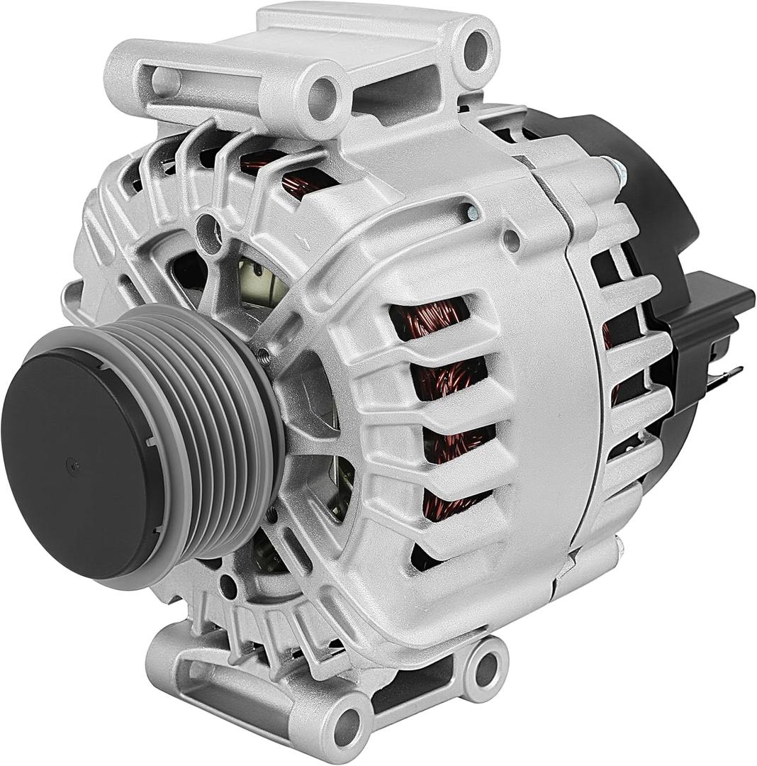 SCITOO Alternator for 11461 Fits for Audi for A5 Quattro 3.2L 2008-2010,for Audi for Q5 3.2L 2009-2010,for Audi for S4 3.0L 2010-2012,for Audi for S5 3.0L 2010-2012 150A High-output 6-Groove TG15C094 (Small)