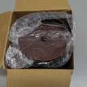 UPTRONIC Toilet Brush, Toilet Bowl Brush with Extra Long Handle Durable Bristles Toilet Scrubber and Covered Holder for Toilet Brush Set for Bathroom Cleaning (Brown, 1 Set)