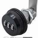 Combination Cabinet cam Lock,Black 3-Digit Combi Password Code File Drawer Locks,Security for Cabinets rv Storage Filing Drawers Mailbox