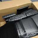 Fuxury 4x8 Bubble Mailer 260 Pack Black Padded Envelopes for Mailing, Small Bubble Mailers Usable Size 4x7" Padded Envelopes Self-SealPadded Mailers for Small Business Shipping Bulk#000