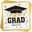 2026 Graduation Party Decorations, 50 Pack Cocktail Napkins for Congratulation Party Decor Supplies, Disposable Paper Napkins for College High School PhD Nurse Law School Graduations