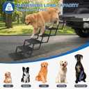 Dog Steps for Car, Truck, SUV, Dog Ramps for Cars with High Traction Surface, Portable Waterproof Dog Stairs for Large Dogs, Supports Up to 250 lbs, 7 Steps