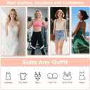 Nipple Covers for Women with lift 2 Pairs, Seamless Silicone Lifting Nipple Cover Reusable with Storage Board (Creme)