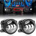 4Inch LED Fog Lights for 2007-2018 Jeep Wrangler JK JKU 2018-2024 JLU Front Bumper White Round Fog Light, 30W LED Off Road Lights for Driving, 4" Fog Lamps, Accessories for Jeep Wrangler 2PCS
