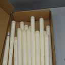 Baquler Flameless Flicker Taper Candles LED Candles Flickering Warm White Light Ivory LED Candlesticks Window for Christmas Wedding Home Decor(9.7 Inches,50)