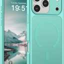 SUPFINE Magnetic for iPhone 17 Pro Max Case (Compatible with MagSafe)(Military Grade Drop Protection)(Camera Protection) Translucent Matte Shockproof Phone Cover,Blue Green