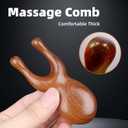 6 x 2PCS Wood Massage Tool Wooden Comb with Frog Eye Massage StickScalp Massager Round Tooth Comb Gua Sha Manual Lymphatic Drainage Massage Tool for Eye Neck Scalp Massage Gift for Mother's Day