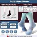 Anlisim Merino Wool Hiking Socks for Women Thermal Winter Warm Boot Work Cushion Socks 5 Pairs (M)