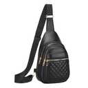 SUIKIHUM Mini Sling Bag, PU Leather Convertible Cross Body Bags, Lightweight One Strap Casual Pack for Women Men Hiking Cycling Sports(Black)