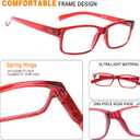 NORPERWIS 5 Pair Reading Glasses Quality Lightweight Blue Light Blocking Eyeglasses with Spring Hinge Readers for Women Men (Mix Color-6, 3.50)