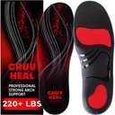 220+ lbs Plantar Fasciitis High Arch Support Insoles Men Women - Orthotic Shoe Inserts - Boot Work Shoe Insole (L, Black), Men 11-12.5/Women 12-13.5