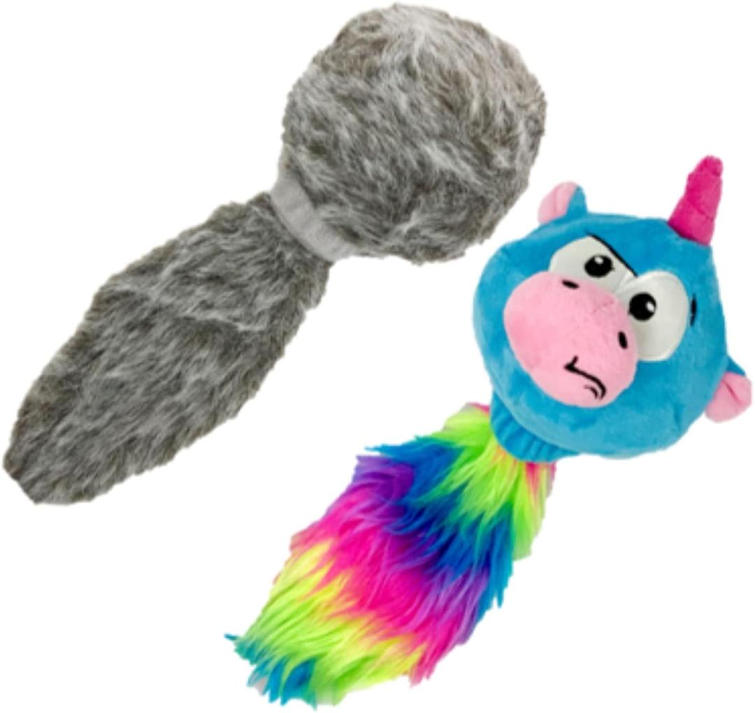 Hyper Pet Doggie Tail & Unicorn Pal Interactive Plush Dog Toys - 2 Pack Value Pack (Interactive Toy That Wiggles, Vibrates & Barks Dog Toys for Boredom & Stimulating Play), Full Unit, Doggie Tail/Unicorn Set