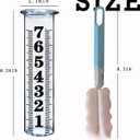 7 Inch Plastic Rain Gauge Replacement Tube, Upgrade Freeze Proof Outdoor Rain Gauges Replacement Plastic Tube for Garden Yard Lawn, Crack Resistance Tube Best Rated, 2 pcs Tubes with 1 Clean Brush