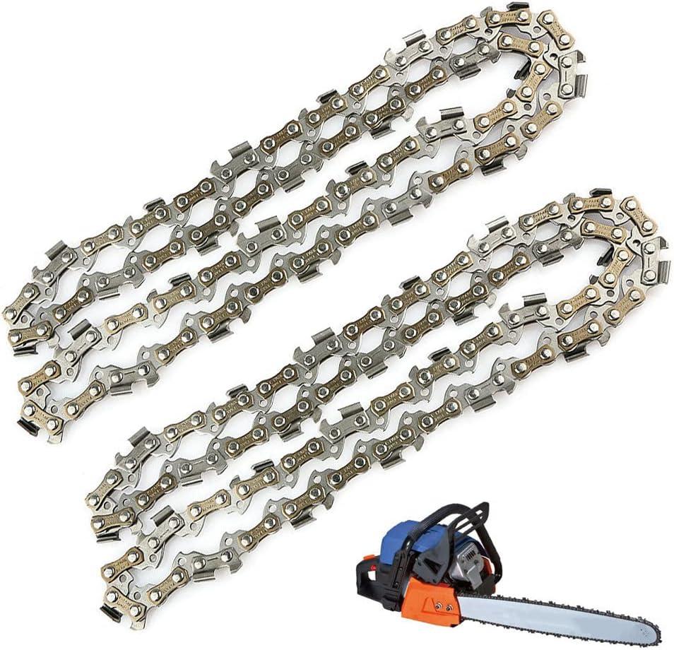 2-Packs 18 inch Chainsaw Chain (.325" Pitch - .058" Gauge - 72 Drive Links) for Husqvarna Dolmar Jonsered McCulloch Homelite Poulan Chainsaws, Fits Husqvarna 50 51 55 435 440 445 450 460