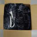 Electric Heated Blanket Throw 50''x60''Size Faux Fur Heating Blanket 10 Heating Settings, 1-8h Timer & Overheat Protection, Machine Washable, Soft Flannel and Sherpa Full Body Warmth (Black)