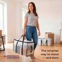ClearSpace Oversized Moving Bags or Storage Bag – Large Moving Boxes with Backpack Straps, Zippers & Handles – Heavy-Duty Packing Bags for Moving, College Dorm, Christmas Decorations, 8 Pack