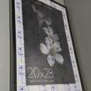 Americanflat 20x28 Picture Frame with Polished Plexiglass - Use as 16x24 Frame with Mat or Display 20x28 Photo Without Mat - Soho Collection - Deep Molding Picture Frames for Wall Display - Black