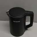 MEISON Electric Kettle, 1.7 L Double Wall Food Grade Stainless Steel Interior Water Boiler, Coffee Pot & Tea Kettle, Auto Shut-Off and Boil-Dry Protection, 1200W, Black