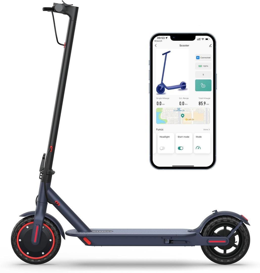 Electric Scooter for Adults, 8.5"/10" Tires, 19/22Mph, 350W/500W Motor, 21-28 Miles Range, Folding E-Scooter with Dual Suspension,APP(V1/SPRO/MAX/PRO)