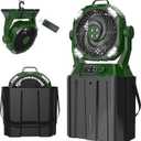 Portable Misting Fans - 6L Water Tank, 20000mAh Rechargeable Outside Water Fans with Remote Control, LED Light Adjustable Spray Mister Fan with Hook/Bucket, Misters for Outdoor Patio/Camping