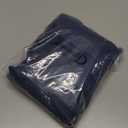 Chyhomenyc Navy Blue Semi Sheer Curtains 36 Inch Length, Light Filtering Faux Linen Slub Textured Burlap Small Kitchen Curtains Over Sink, Rod Pocket Short Drapes for Cafe Basement, 28Wx36L