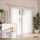Umbra Ringlet Curtain Rod for Window, Adjustable 42" to 120", Gold