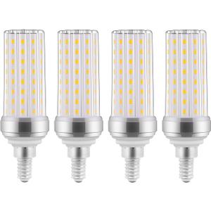 E12 LED Bulb, 20W Candelabra LED Light Bulbs 150 Watt Equivalent, Warm White 3000K, Ceiling Fan Light Bulbs,2000lm,Non-Dimmable,LED Chandelier Bulbs for Ceiling Fan,Home Lighting,4 Pack