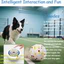 Interactive Dog Toys Dog Balls Activated Automatic Rolling Ball for Puppy Small Medium Dogs Smart Jumping Automatic Moving Bouncing and Rotating Ball Vibrating Keep Them Busy (White)