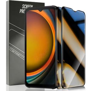 Cmiuubrer 2 Pack Privacy Tempered Glass for Samsung Galaxy XCover7 Pro 5G/Galaxy XCover7 Screen Protector, 9H Hardness Anti Scratch, Anti Spy Tempered Glass Film, Black Protector