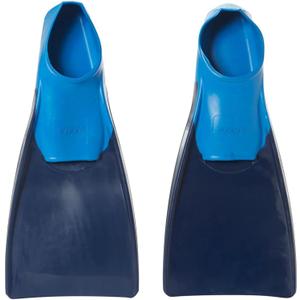 Sporti Adult-Kids Swim Fins for Pool Lap Swimming - Long Floating Fins for Swimming & Snorkeling - Swim Flippers for Training (M 7-8 / W 8-9, Navy-Blue)