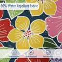 2 x Outdoor Bistro Chair Cushion for Patio Furniture, Water Resistant Round Seat Cushion Set of 2, Tufted Patio Chair Cushions with Ties, 15"x15"x4", Flower Bloom