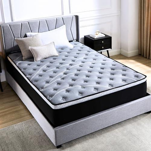10 Inch Size Mattress, Memory Foam Hybrid Mattress Twin in a Box, Pocket Springs for Pressure Relief, Medium Firm, Fiberglass Free, 100-Night Trial, CertiPUR-US (10 inch, Twin)