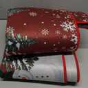 LooPoP Christmas Snowman Kitchen Mats for Floor Cushioned Anti Fatigue 2 Piece Set Kitchen Runner Rugs Non Skid Washable Red and White (19.7x31.5inch+19.7x47.2inch)