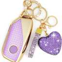 Key Fob Cover with Diamond, Compatible with BMW 2023~up X1 X2 X3 X5 X6 X7 XM etc, Sparkling TPU Key Case for Women