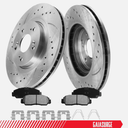 Front Brake Rotors + Brake Pads for 1999-2008 Acura TL 3.2L Rotor Brakes Pad Kit