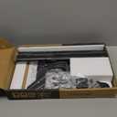 Universal Swivel TV /Table Top TV Stand for 19 to 43 inch TVs with 90 Degree Swivel, 4 Level Height Adjustable, Heavy Duty Tempered Glass Base, Holds up to 99LBS HT02B-001