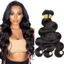24 26 28 inch Bundles Human Hair Body Wave Bundles #1B Human Hair Bundle Natural Black Body Wave Bundle 150g