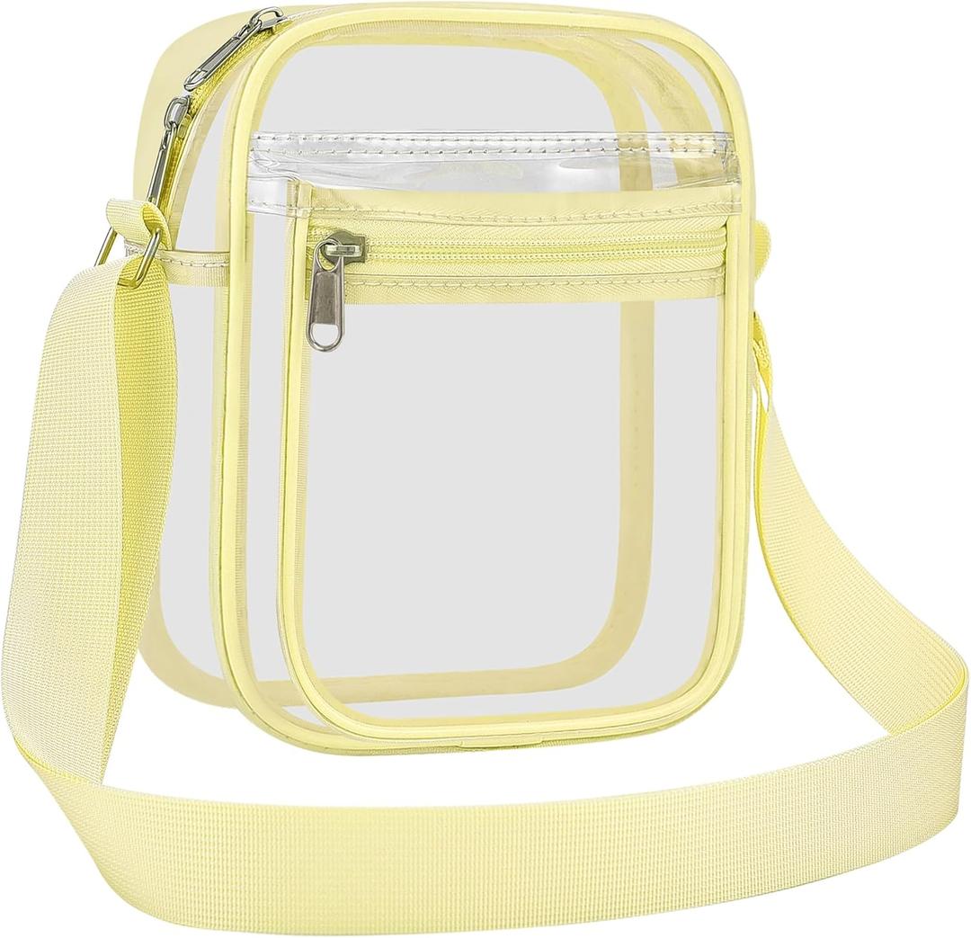 COK Clear Purse for Stadium Events Clear Crossbody Bag for Women and Men with Front Pocket for Concerts Festivals