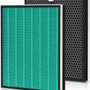 2 Pack 250/250S Replacement Filters for Coway AIRMEGA Max2 250 250S Smart Air Purifier, Max 2 Green True HEPA and Activated Carbon Filter Set, AP-1720-FP